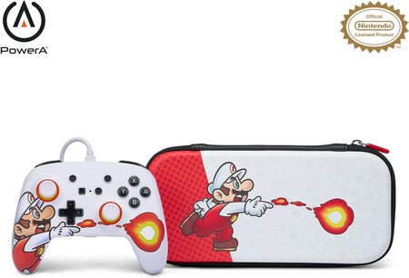 Control Y Funda Nintendo Switch Mario Fireball