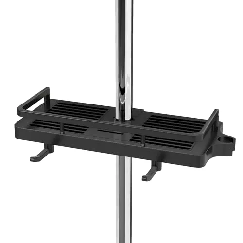 DIYGEEK Estantería Ducha Negro, 1 Pieza