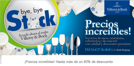 Villeroy&Boch se despide de su stock con descuentos de más del 80%