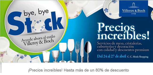 Villeroy Boch promoción bybye stock