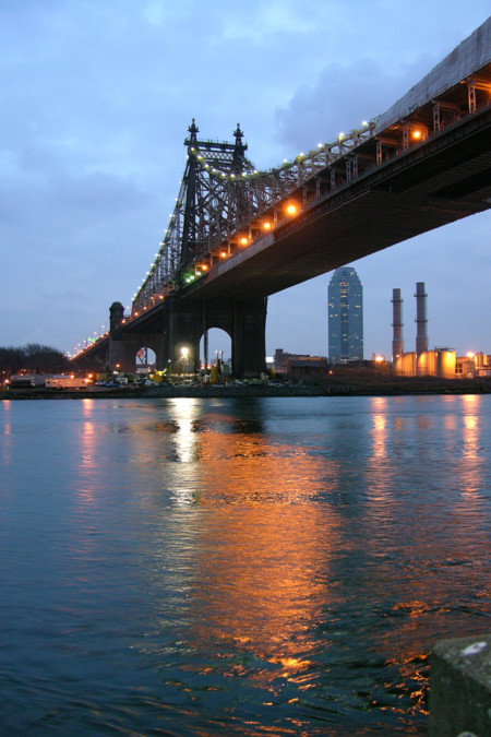 Queensboro Bridge From Roosevelt Island Night
