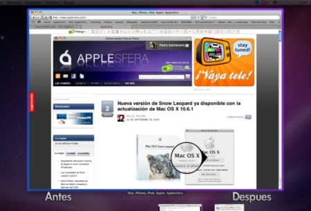 Cambia el efecto azul de Exposé al seleccionar una ventana