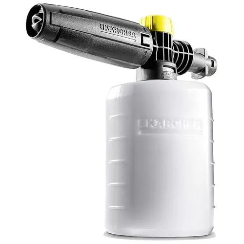 Kärcher FJ 6 Boquilla de Espuma, volumen recipiente: 0,6 l, color: transparente, consumo de detergente ajustable manualmente, compatible con todas las hidrolimpiadoras K2 a K7 de Kärcher