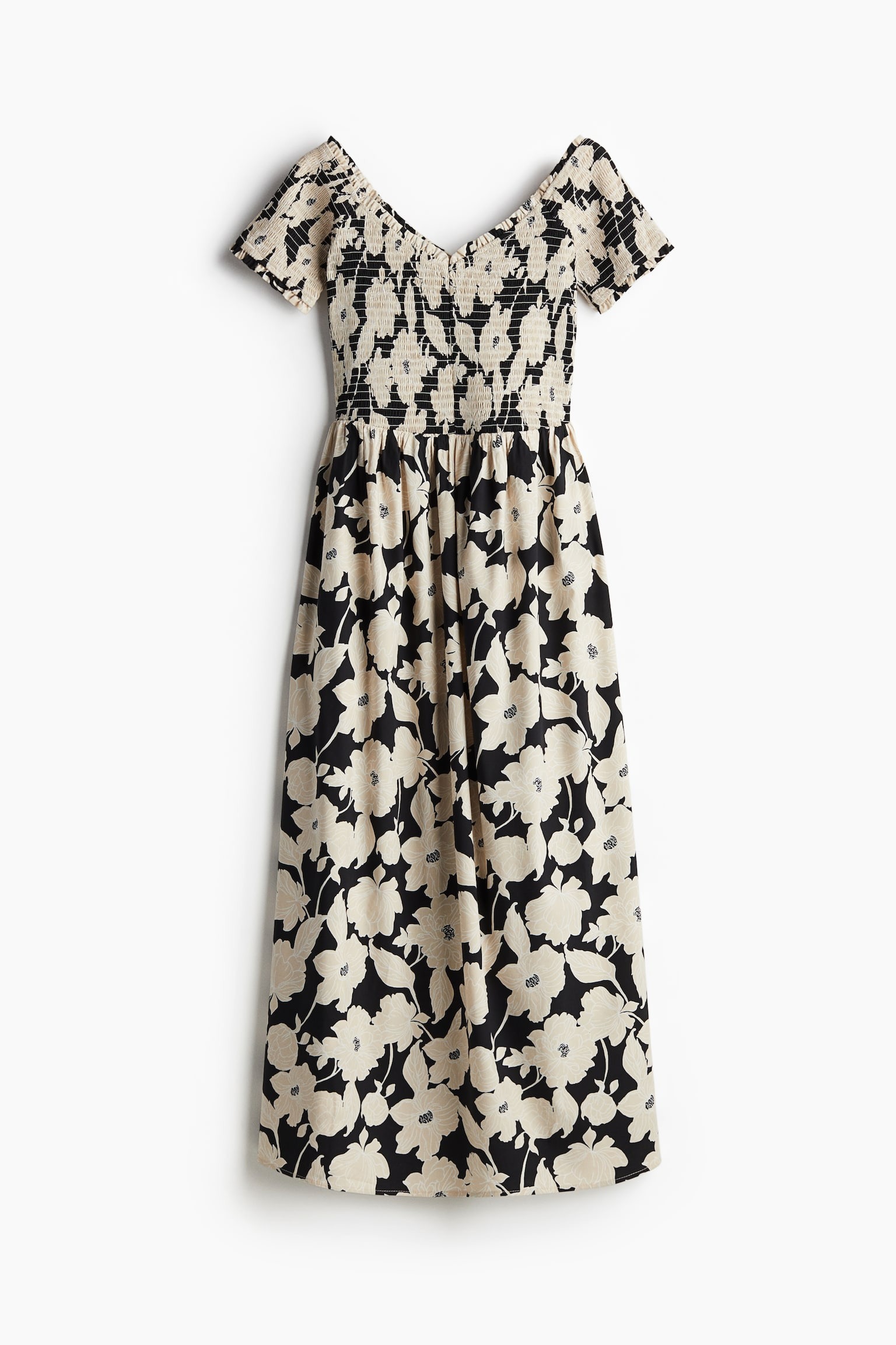 Vestido con cuerpo nido de abeja 