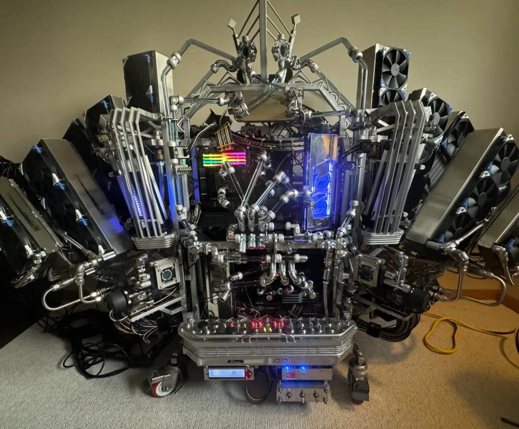 Ha tardado cuatro años en construir el jefe final de la refrigeración líquida y el resultado es una bestia de PC sin precedentes 