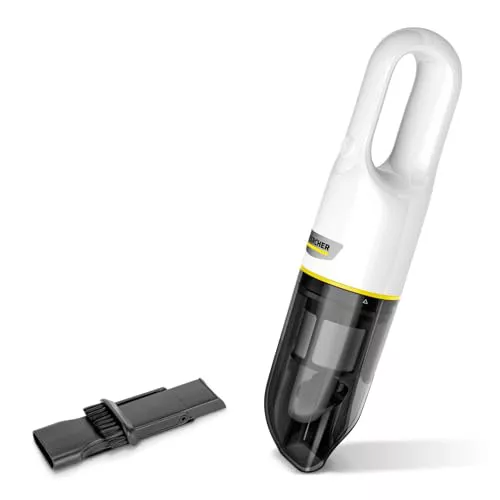 KÄRCHER Aspiradora de Mano a batería CVH 2, Compacta y Ligera de Uso rápido, depósito 0,15 l, Peso 0,65 kg, Incl. batería 7,2 V, Cargador USB, Boquilla para Ranuras 2 en 1