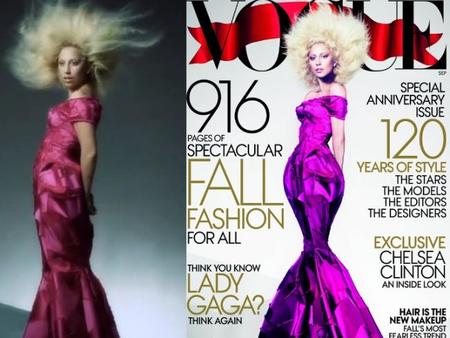 Y el premio a la más photoshopeada es para... Lady Gaga y su portada de Vogue