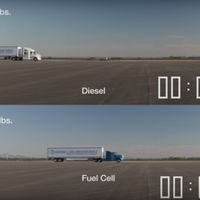 Así demuestra Toyota la aceleración de su camión de hidrógeno contra un diésel