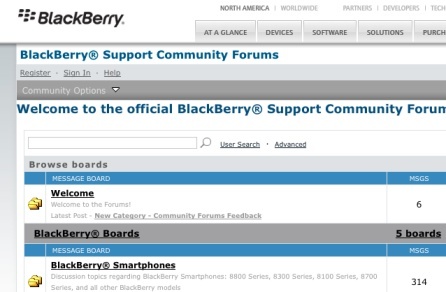 Foros oficiales de Blackberry