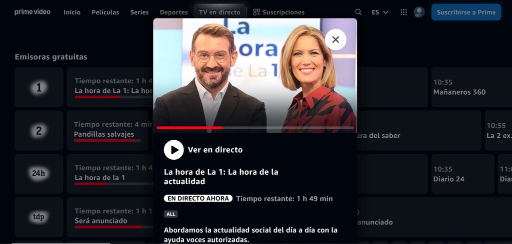 Amazon se pone seria y empieza a llevar gratis los canales de la TDT para todos a Prime Video. Así puedes verlos 