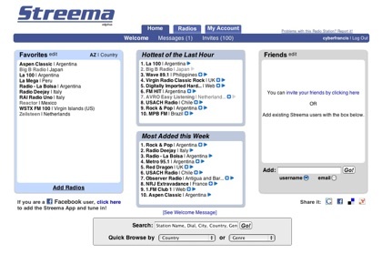 Streema, directorio social de estaciones de radio