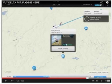 Aplicaciones viajeras. Volar con Delta : wifi a bordo y suelo de cristal 