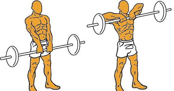 Remo al mentón con barra