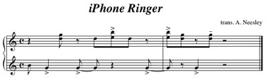 Partitura del tono del iPhone