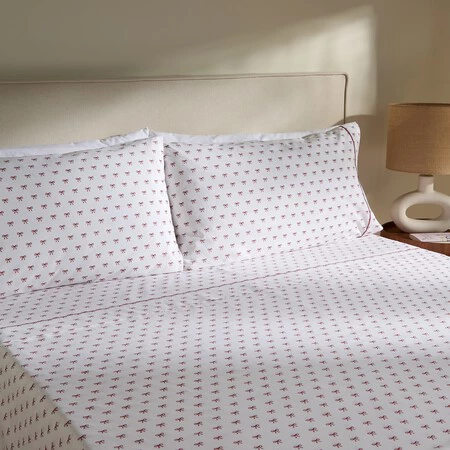 Juego de sábanas con bajera Lazos