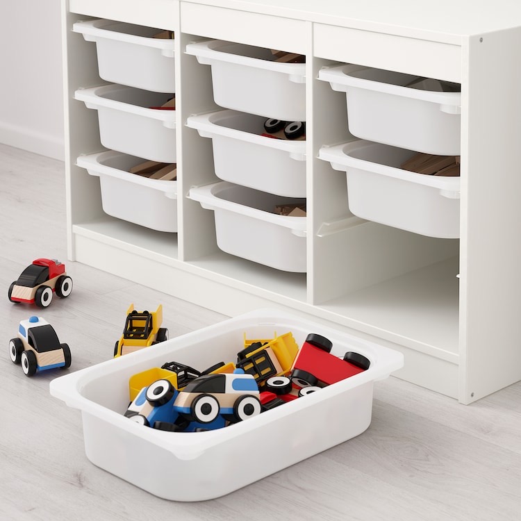 Combinación de almacenaje con cajas, blanco