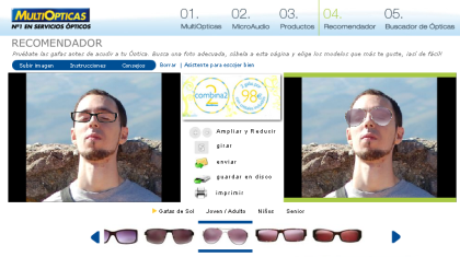 Pruebate las gafas virtualmente antes de decidirte por unas