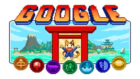 El mayor doodle hasta la fecha se compone de siete minijuegos que homenajean el olimpismo, la cultura japonesa y los 16 bits