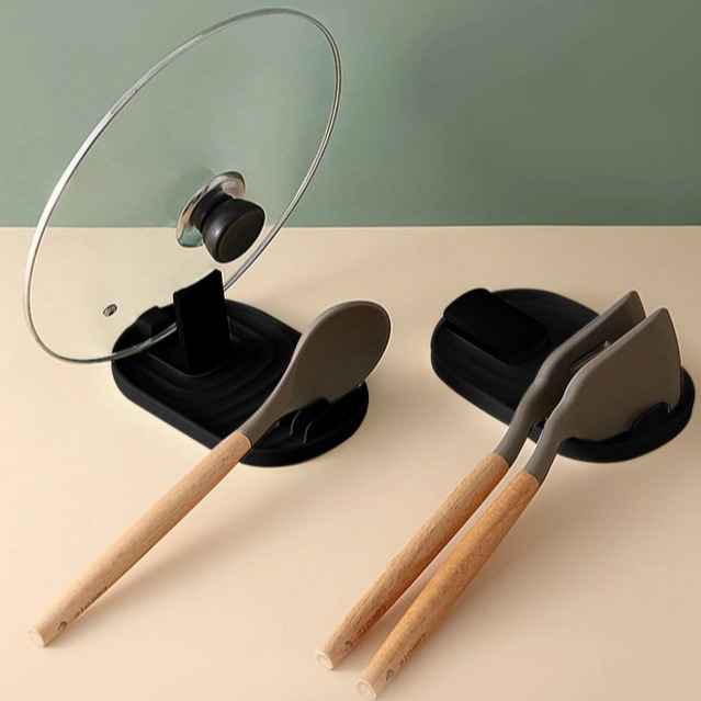 Soporte para tapa y utensilios de cocina