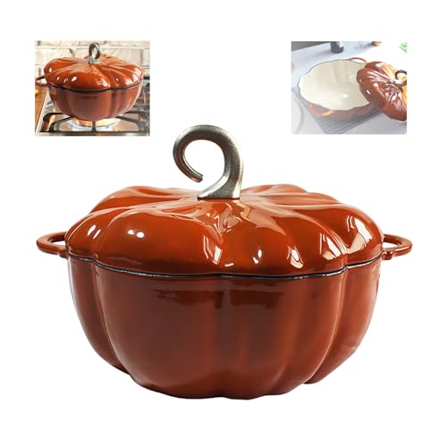 Cacerola esmaltada en forma de calabaza