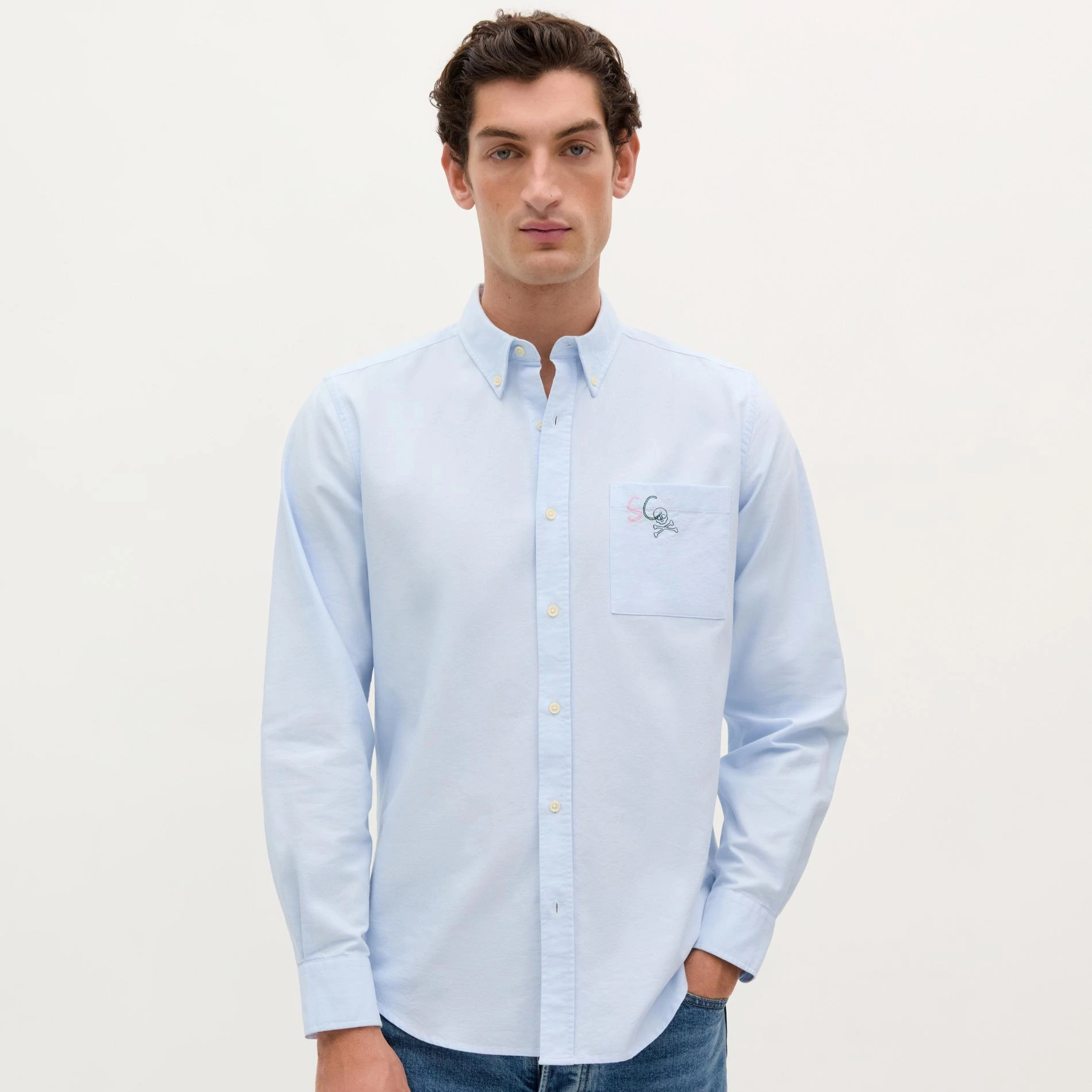 Camisa oxford de hombre regular fit de algodón