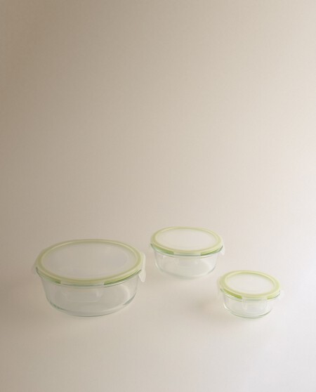 Set de 3 herméticos redondos vidrio borosilicato