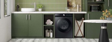 Lavasecadora Samsung compacta con inteligecia artificial. Tiene Wi-Fi y acceso a SmartThings 