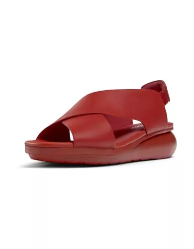 Camper Women's Balloon K200066 Wedge Sandal, Bright Red 068, 39 EU