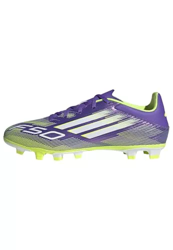 adidas Unisex Adulto F50 Club Firm Ground/Multi Ground Football Boots, Purple Rush/Cloud White/Lucid Lemon, 43 1/3 EU