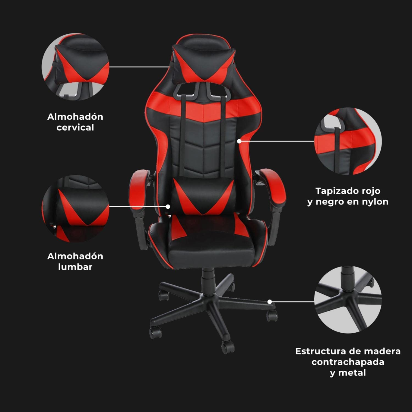 Silla para gaming por menos de 1,500 pesos en Amazon México con
