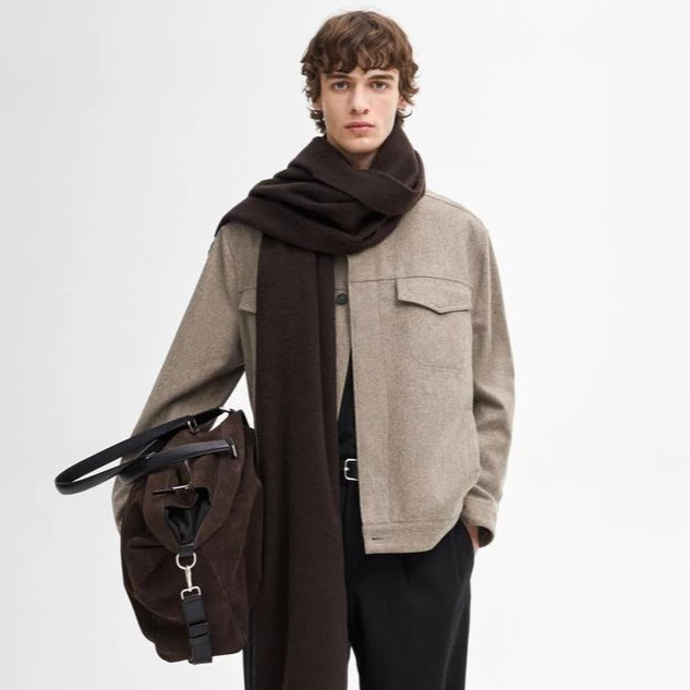 Chaqueta bolsillos mezcla lana