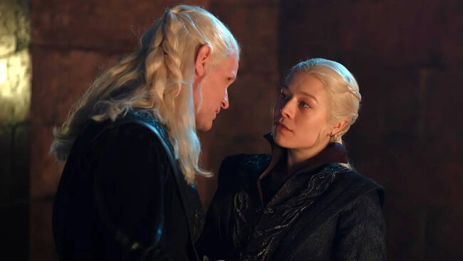 Rhaenyra y Daemon en 'La casa del dragón'