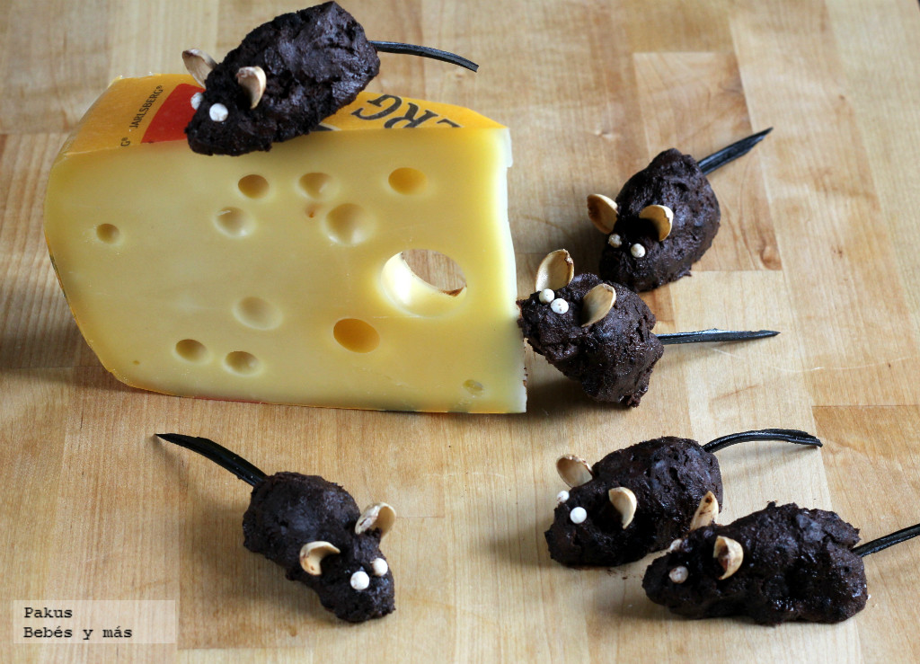 Ratones de chocolate, receta divertida para Halloween