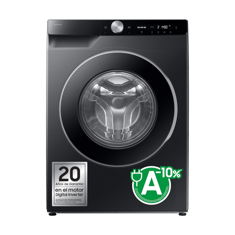 Samsung - Lavadora Samsung 9kg con Autodosificación Clase A Negra WW90DG6U85LBU3.
