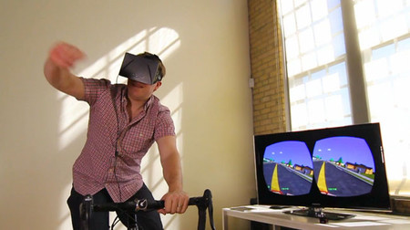 Oculus Rift, una bicicleta estática y Kinect para crear un homenaje a 'PaperBoy'