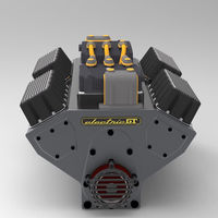 Así es cómo se vería un motor "V8 eléctrico" debajo del cofre de tu muscle car