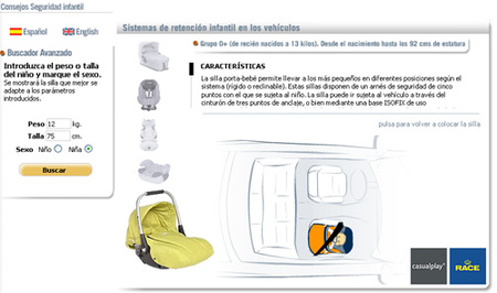 Buscador de sistemas de retención infantil