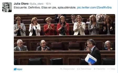 Cazadores de fakes: la foto de las diputadas del PP aplaudiendo a Gallardón