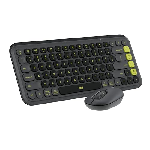 Combo Teclado e Mouse sem fio Logitech POP Icon com Teclas e Botões Personalizáveis, Clique Silencioso, Easy-Switch para até 3 dispositivos e Conexão Bluetooth - Grafite