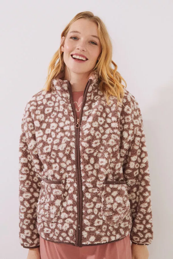 Chaqueta polar animal print