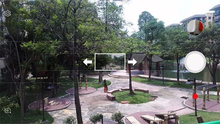 Samsung カメラのパノラマ モード