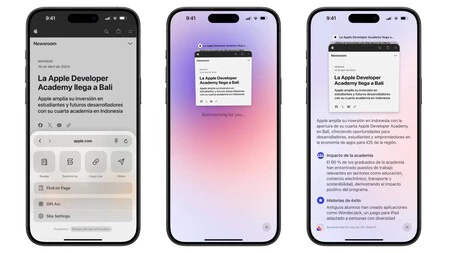 Safari は、Arc ブラウザがすでに行っているように概要を作成できるようになります