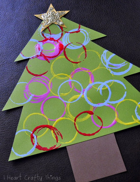 Manualidad Arbol Sello