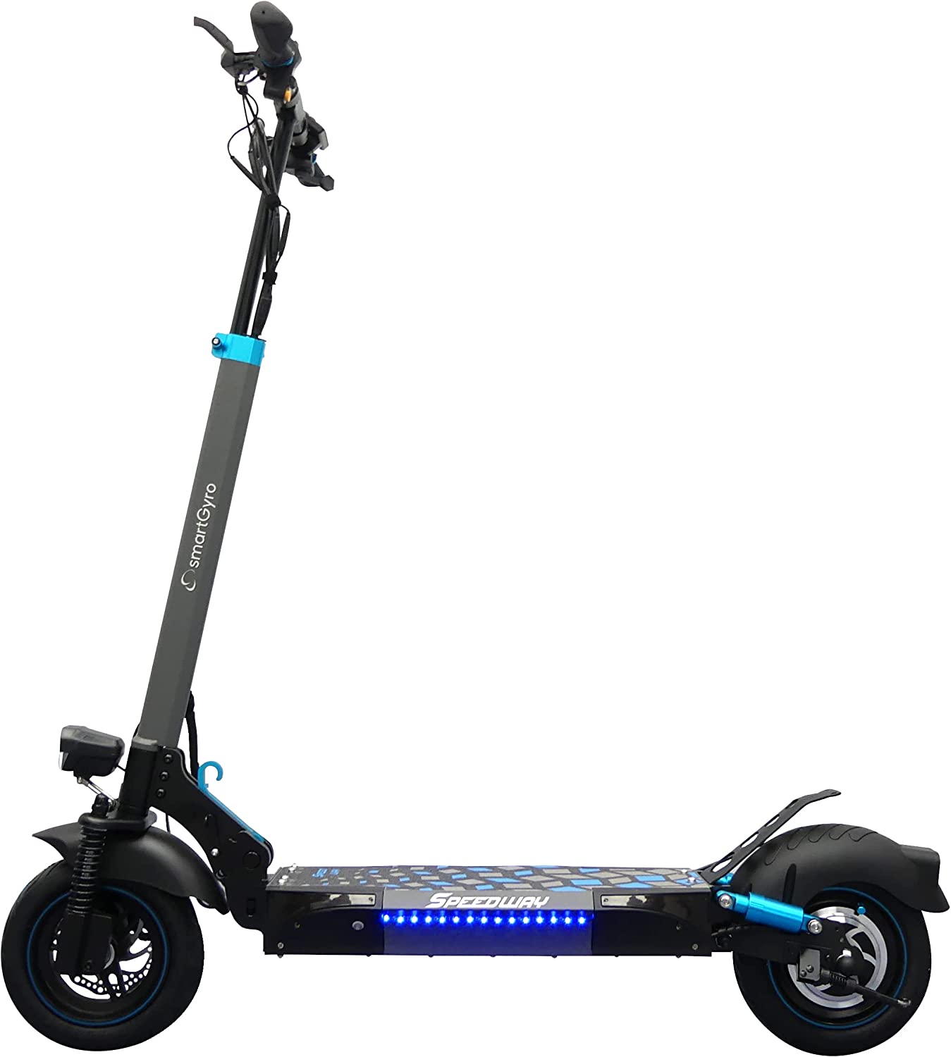 SMARTGYRO Speedway - Patinete Eléctrico para Adultos con motor de 500W 48V, Batería 12.500 mAh, Doble suspensión, Frenos de Disco, 4 Intermitentes, Scooter, Vel. máxima de 25 Km/h