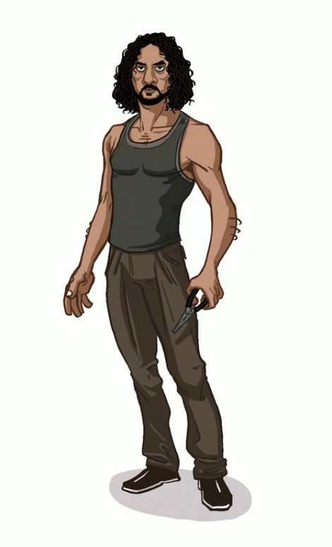 Los personajes de la serie Lost convertidos en dibujos animados por Michael Myers