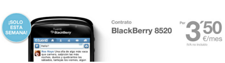 Blackberry 8520 por 84 euros en Tuenti y SIM gratis solo hoy