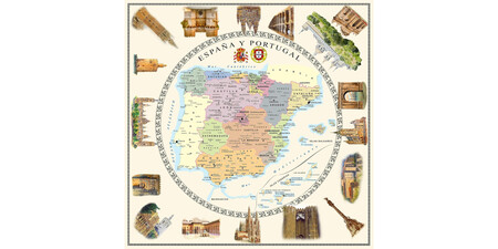 Mantel Retro Espana Y Portugal
