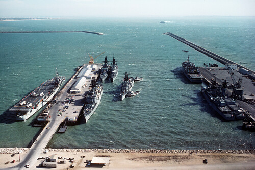 Warships At Naval Station Rota In 1981