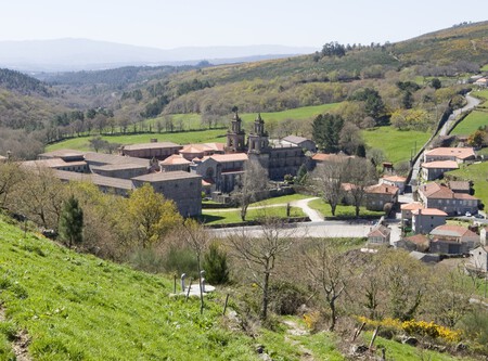 Oseira Town Galicia Beautiful Monument Monastery Rural Getaway Winter Spain