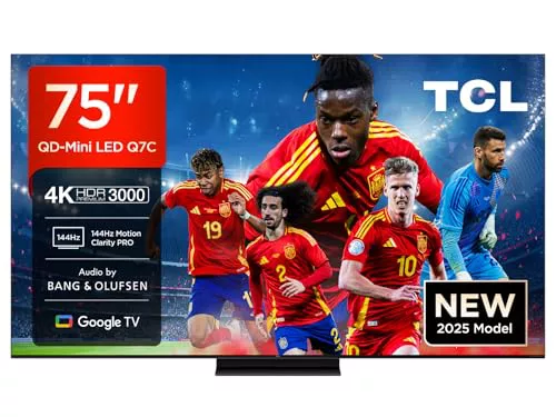 TCL 75Q7C, 75'' QD-Mini LED TV, 4K HDR Premium 3000, Smart TV con Google TV 